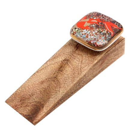 Gold Fish Ceramic Wooden Door Stopper